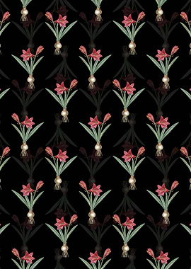 Floral Hippeastrum Pattern
