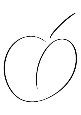 Peach Line Art Minimal