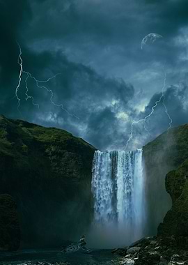 Crashed Waterfall Plane