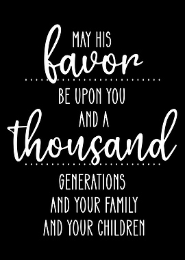 His Favor Over You And