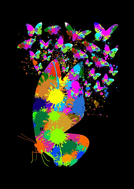Colorful Butterfly Splash