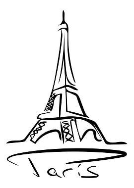Paris Line Art Minimal