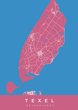 TEXEL Map NETHERLANDS