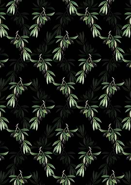 Olive Tree Branch Pattern