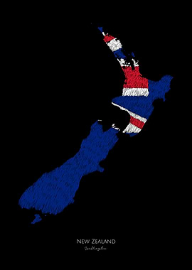 New Zealand Line Art