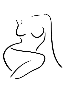 Female Body Line Art