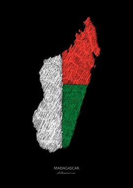Madagascar Line Art