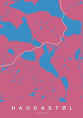 HAUGASTOL Map NORWAY