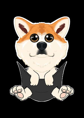 Akita Inu Puppy In Pocket