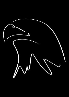 Eagle Line Art Minimal