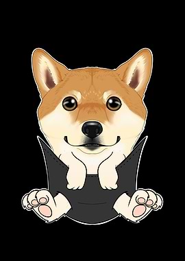 Shiba Inu Puppy In Pocket