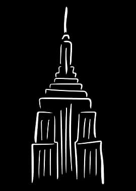 New York Line Art Minimal