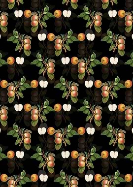 Black Pupina Apple Pattern
