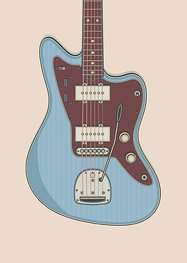 Ice Blue JM Guitar