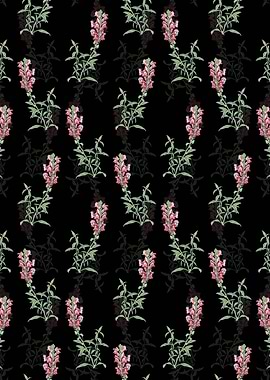 Floral Red Dragon Pattern