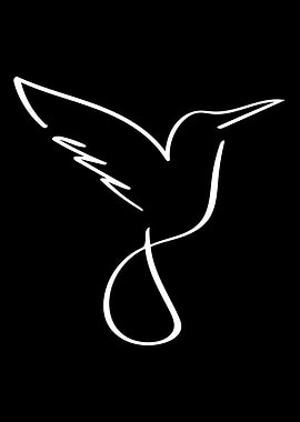 Bird Line Art Minimal