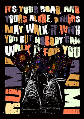 Quirky Rumi typography