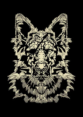 Shepherd Dog Drawing Hand