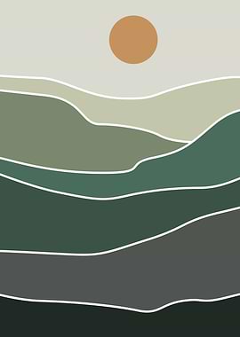 Green mountain layer tree