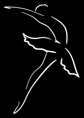 Ballerina Line Art Minimal