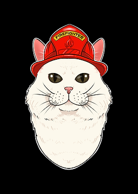 Cat Lover I Fireman Cat I