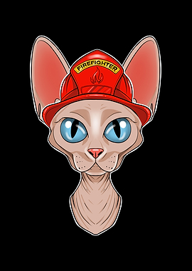 Cat Lover I Fireman Cat I