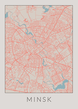Minsk Vintage Map