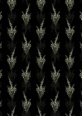 Floral White Broom Pattern