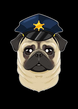 Police Pug Canine Handler