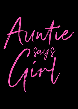 Gender reveal auntie says