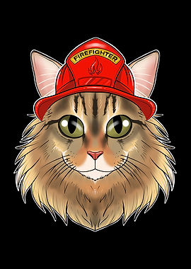 Cat Lover I Fireman Cat I