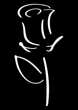 Rose Line Art Minimal