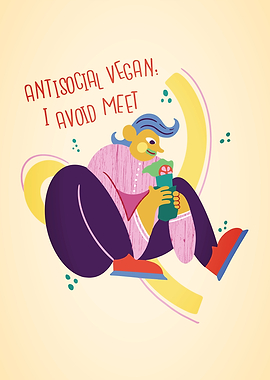 Funny Vegan Pop Art