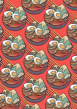 Ramen mountains pattern