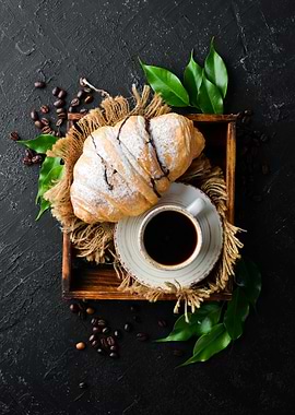 Coffee and croissant
