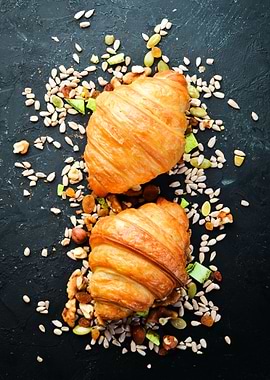 Croissants with chocolate