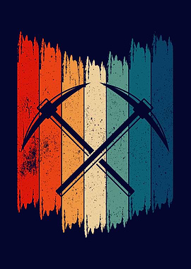 Retro Geologist Pickaxe