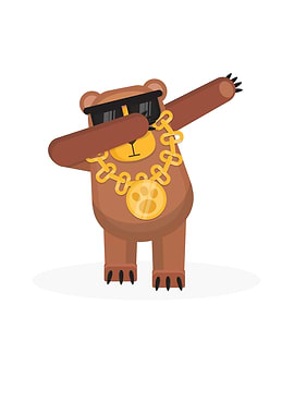 Dabbing dance white bear