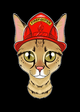 Firefighter Savannah Cat