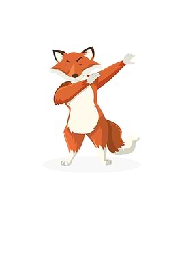 Dabbing dance white fox