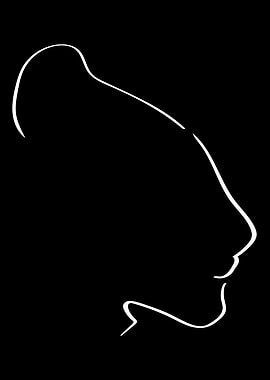 Lioness Line Art Minimal