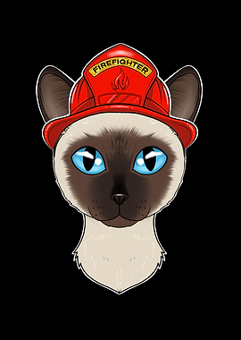 Cat Lover I Fireman Cat I