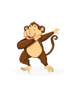 Dabbing dance white monkey