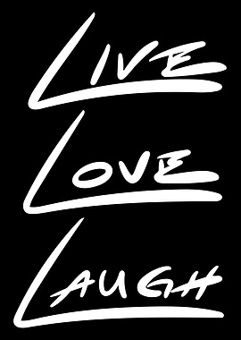 Live Love Laugh Line Art