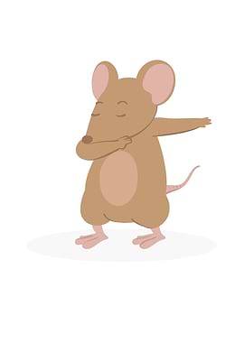 Dabbing dance white rat