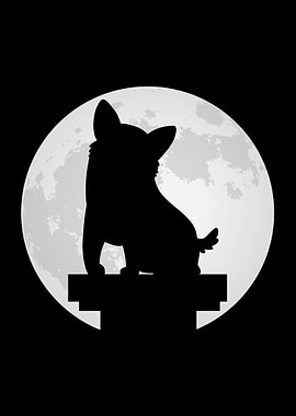 Moon Silhouette Corgi