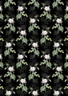Autumn Damask Rose Pattern