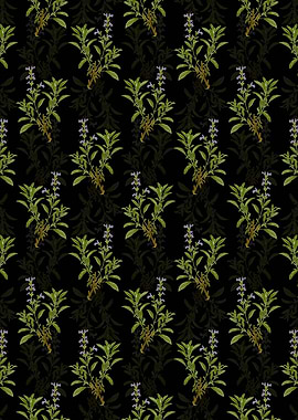 Floral Garden Sage Pattern