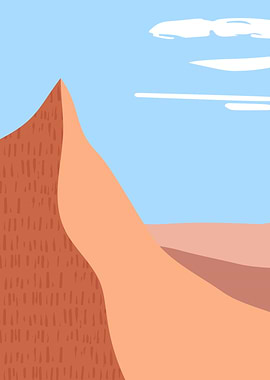 Rock Desert Mountain Sky