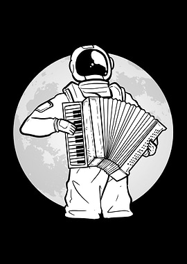 Astronaut Playing Music